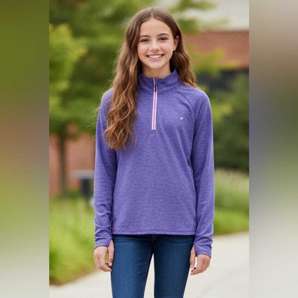 Old Navy Girls Purple Quarter Zip Pullover Size XL (14–16)
